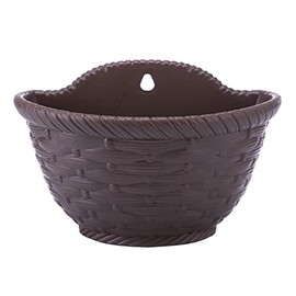 QUINTRA Wall Hanging Flower Pots Plastic Semicircular Fence Hanging Flower Pots Wall Hanging Pots Automatic Suction Pots Hydroponics Hanging Pots Balcony Railing (A, One Size)