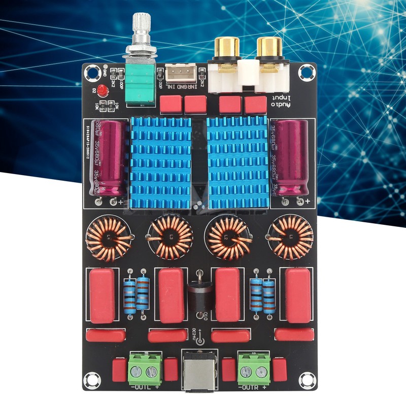 Digital Power Amp Board Deluxe Dual Chip 2x100W Amplifier PCB
