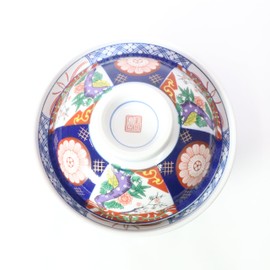 Large Tea with Lid, Brocade Peony Lid Bowl (6.2 x 4.5 inches (15.8 x 11.5 cm), For Restaurants, Inns, Japanese Tableware, Restaurants, Commercial Use