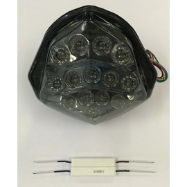 Clear Alternatives 03-04 GSXR 1000 LED Smoke Rear Brake Tail Light Taillight Integrated Signals