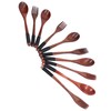 Wooden Tableware Set EcoFriendly Spoon Fork Reusable Hand Made Utensils