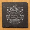 Faith and Hope: Laser Etched Scripture Coasters | Laser Engraved