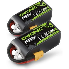 OVONIC 4s Lipo Battery 100C 1550mAh 14.8V Lipo Battery with XT60 Connector for RC FPV Racing Drone Quadcopter - Size: 1* 100C 1550mAh 14.8V