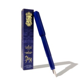 Ferris Wheel Press Carousel Fountain Pen Acrylic Blend Body Air-sealed Click Locking Cap After Hours Dark Blue Fine Nib