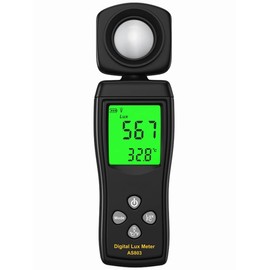 Yankok AS803 Smart Digital Light Meter 1-200000 Lux Auto Measurement Lumen Checker Tools with High Accuracy 180D Rotatable Sensor