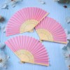 generic 20pzs Abanicos Plegables Mano Rosa Abanicos Tela For Fiesta