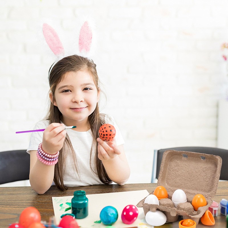 HANSGO HANSGO Wooden Easter Eggs, 6PCS Pretend Play Food Play