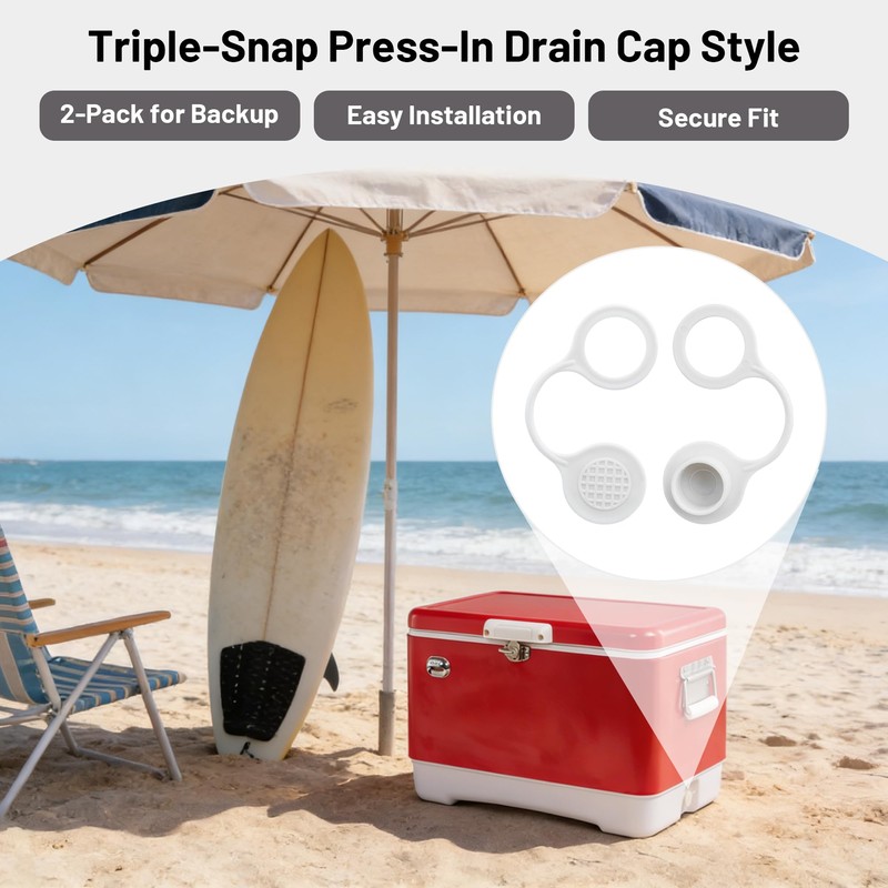 Omoojee Drain Plug Caps Replacement Compatible with Igloo Coolers 25–70