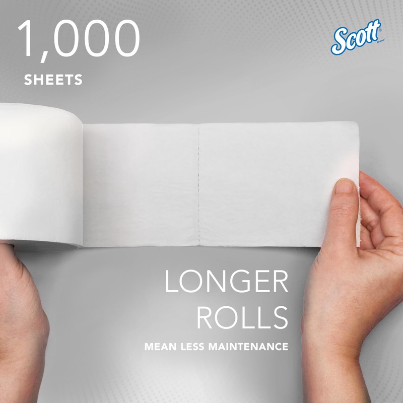 Scott Professional Essential Coreless High-Capacity Standard Roll Toilet Paper, Bulk