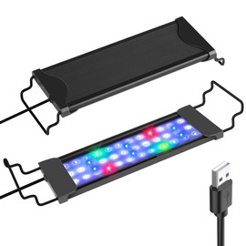 Aquarium Light, Aquarium Light, 5 Colors, LED Fish Light, For Aquariums, Tropical Fish Ornament, Suitable for 11.8 - 19.7 inches (30 - 50 cm), Aquatic Plant Growing, Long Life, Lighting, 7.5 W, Energy