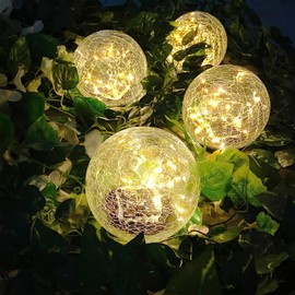 OBOVO Solar Floor Light for Garden, Solar Lantern for Outdoor Use, 40 LEDs, Warm White Garden Light, Waterproof Solar Lamp for Lawn, Walkway, Patio Decoration, Warm White