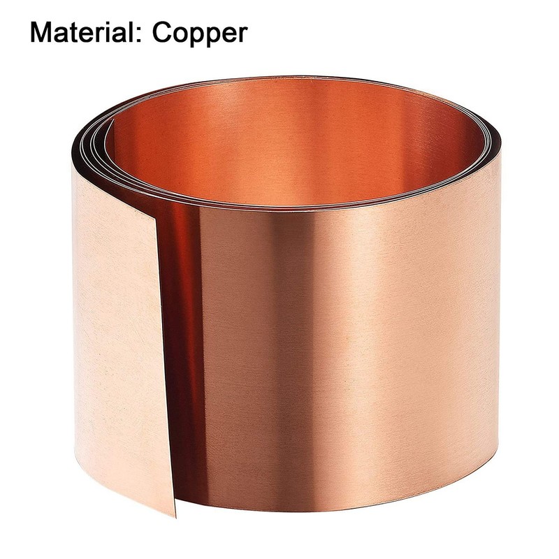 Mifrsnu Copper Sheet Roll, Metal Foil Plate 1000mm x 50mm