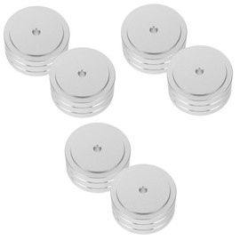 Gatuida 6pcs Aluminium Alloy Feet Pads for Amplifiers Speakers Sound Isolation Support for HiFi Audio Equipment Silver Small