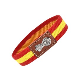 BDM Marico Blue Fabric Virgen del Pilar and Spanish Flag Bracelet for Men and Women