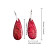 NUZUJX Imperial Jasper Stone Drop Earrings for Women Geometry Leaf