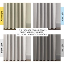 H.VERSAILTEX Blackout Curtains Thermal Insulated Window Treatment Panels Room Darkening Blackout Drapes for Living Room Back Tab/Rod Pocket Bedroom Draperies, 52 x 84 Inch, Stone, 2 Panels