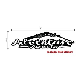 Adventure Awaits License Plate Frame Tag Bracket
