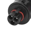 2Pcs Waterproof Power Connector 3 Pin Temperature Resistant Micro Reverse