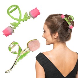 2 PACK Fashion Tulip Flower Hair Clips Large Non Slip Fun Flower Claw Clip Styling Accessories Gift for Women and Girls