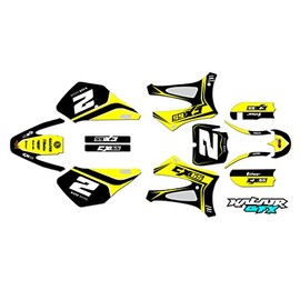 Kalair GFX Graphics Kit for Cobra CX65 (2010-2020) Venom Series Yellow 21 Mil - Dirt bike Custom Racing Graphics Decals Stickers Kit, no-plastics