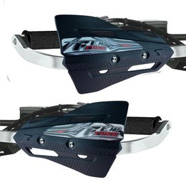 Fewfuss Dirt Bike Hand Guards with Grips, Univeral Dirtbike Motorcycle Handguards 7/8'' and 1 1/8'', MX Motocross Supermoto Racing ATV Handguards 22mm 28mm (Black)