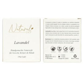 Natural Cilt Lavender Soap - 100% Natural Soap - No Harmful Ingredients - Certified - Handmade - Shower Soap for All Skin Types - Shower Gel - Natural Food