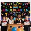 Mocsicka Kindergarten Graduation Backdrop Banner, Goodbye Kindergarten On My Way