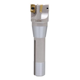 Accusize Industrial Tools 1-1/2'' Diameter by 6-1/8'' Oal 90 Degree R8 Shank Indexable End Mill with 4 Apkt1604 Carbide Inserts, 0028-6905