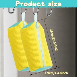 Shoe Washing Machine Bag Cleaning Bag for Washing Machine Shoe Cleaning Bag with Zipper Hook Shoe Washing Machine Bag Reusable and Durable(2pcs Yellow)