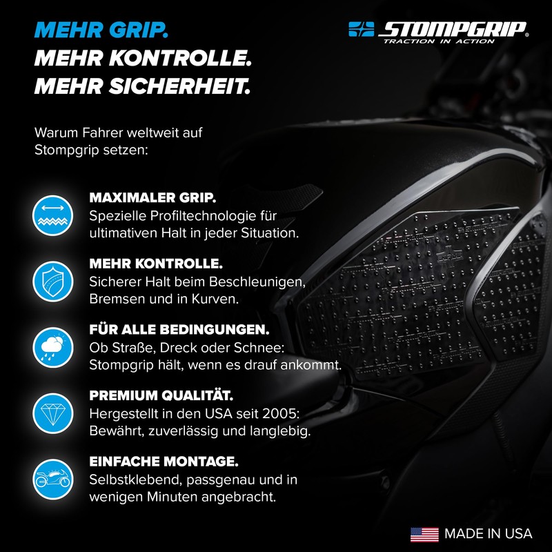 Stompgrip Motorcycle Tank Pad Volcano Suitable for Kawasaki Z900 |
