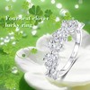Birth Flower Ring For Women, Sterling S925 Silver April Birthstone