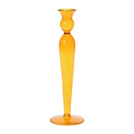Bloomingville Tinted Glass Taper Candle Holder, Amber
