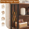 HOMISSUE Bookshelf, 3-Tier Rustic Short Bookshelf, Industrial Shelf Bookcase with