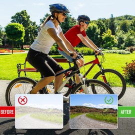Byffoer Pack of 2 Polarised Cycling Glasses, Sports Sunglasses, Quick Glasses, Rave Cycling Glasses, Windproof, for Men and Women, UV400 Protection for Outdoor Activities