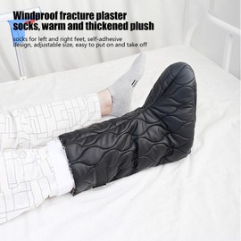 EUBEISAQI Winter Leg Cast Cover, Thick Walking Boot Cover Medical Cast Boot Fracture Protective Cover Cast Cover Foot Cast Sleeve Thickened Cover for Broken Foot, Sprained Ankle