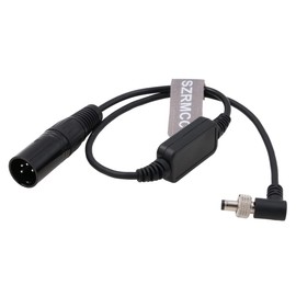 SZRMCC XLR 4 Pin Male to Locking DC Plug Regulated 12V Power Cable for Atomos Shogun Ninja V Monitor Video Devices Pix-E7 Pix-E5
