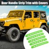 MACHSWON 5pcs Bright Green Door Handle Cover for Jeep Wrangler