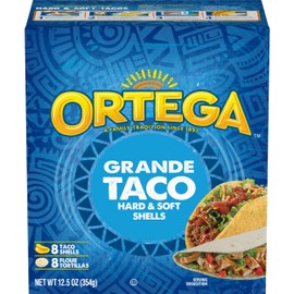 Ortega Grande Hard & Soft Taco Shells, 8 Taco Shells & 8 Tortillas