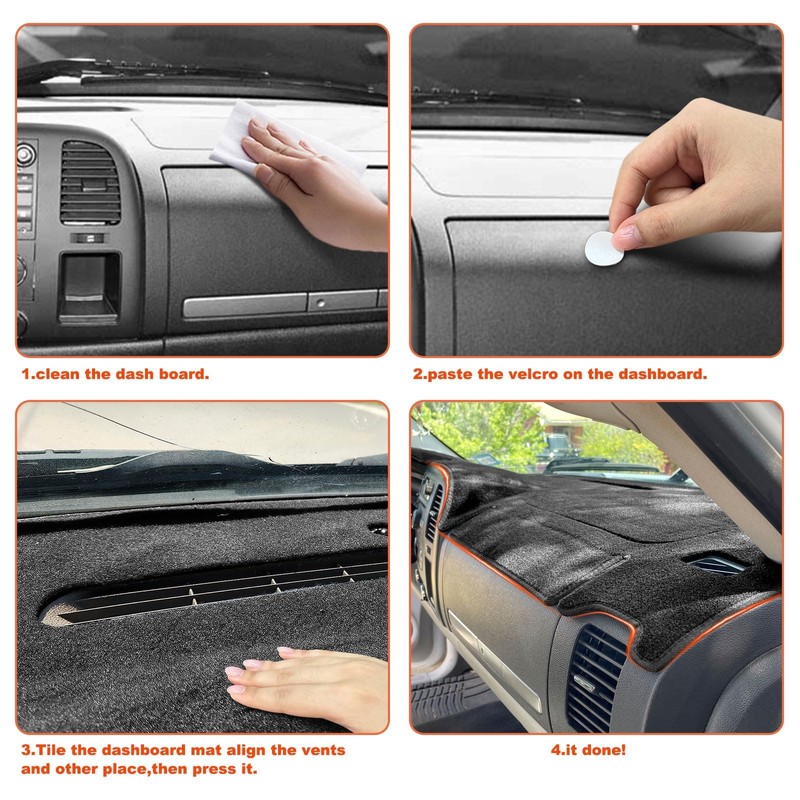 Dash Cover Compatible with Chevy Silverado 1500 2500 3500 HD