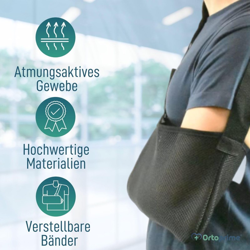 OrtoPrime Breathable Arm and Shoulder Sling - Bilateral Support for