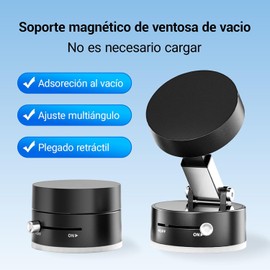 Soporte Magnético para Celular, Soporte Giratorio Retráctil Ajustable para Teléfono Móvil, Soporte Magnético para Teléfono para Todos los Teléfonos Móviles Base con Fuertes Ventosas (Blanco)
