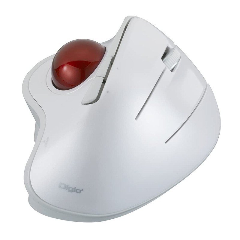Nakabayashi Digio2 Trackball Mouse, Adjustable Angle Bluetooth 5.0, 5 Buttons,
