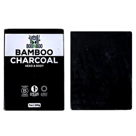BOONBOO Bamboo Charcoal Body Soap | 7oz / 200g | Cleansing Bar with Aloe Vera Extract
