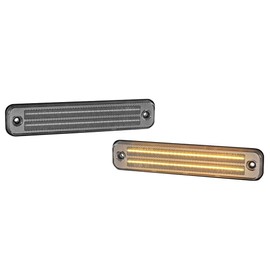 KACEPAR Front and Rear Fender Marker Lamps, LED Front Bumper Side Marker Lights, Compatible with Hummer H2 2003-2009 - Clear Lens/Amber Light/Front