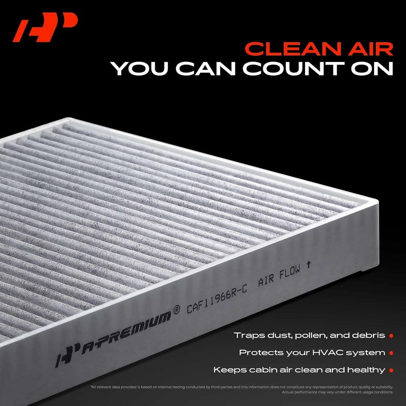 A-Premium Filtro de habitáculo de 2 piezas con carbón activado