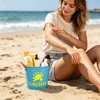 Wenceda 2 Pack Metal Sunscreen Pool Storage Bucket, Poolside Basket
