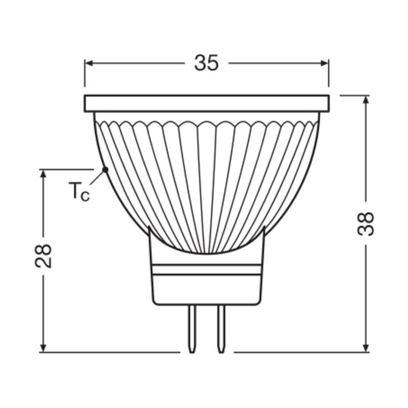 LED MR11 1.8W (20W Equivalent) GU4 12V 2700K 36 Degree