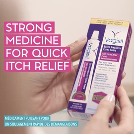 Vagisil Anti-Itch Creme Extra Strength for Feminine Intimate Areas, Gynecologist Tested, 30g