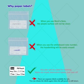 Reusable Travel Pill Organizer with 98 Labels - Leakproof Silicone Seal & Transparent Zippered Bags, Compact 3x3 Inch Medication Travel Case for Daily Pills, EVA Material, 7 Colors (21 PCS)