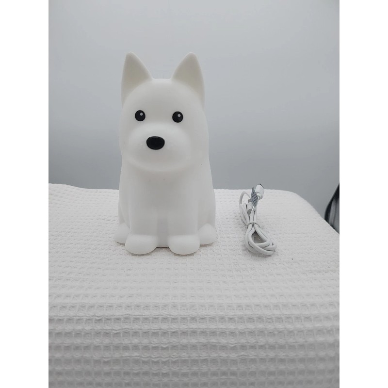 Globe Multi Color LED Rechargeable Silicone Night Light Dog Tucker